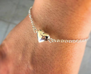 【送料無料】ブレスレット　アクセサリ―　ブレスレットスターリングroloチェーンニューheart bracelet sterling silver adjustable rolo chain adjustable jewelry