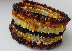 【送料無料】ブレスレット　アクセサリ―　バルトブレスレットmulticolor baltic amber bracelet