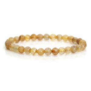 【送料無料】ブレスレット　アクセサリ―　ルチル6クオーツブレスレットmmgolden rutilated crystal quartz bracelet 6mm beaded stretch fit