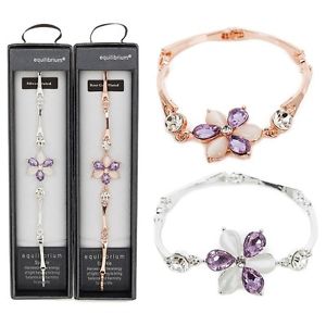 【送料無料】ブレスレット　アクセサリ―　ブレスレットequilibrium silver plated or rose gold plated flower slim bracelet
