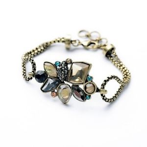 【送料無料】ブレスレット　アクセサリ―　ブレスレットレトロbracelet female blue flower fine irregular retro original evening marriage ct2