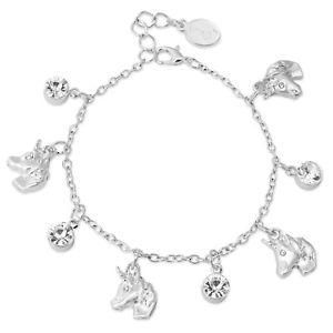 【送料無料】ブレスレット　アクセサリ―　ユニコーンクリスタルブレスレットemoji unicorn crystal charm bracelet