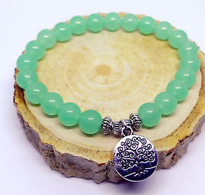 【送料無料】ブレスレット　アクセサリ―　パワービーズブレスレットuk ladies natural aaa green aventurine stone crystal charm power bead bracelet