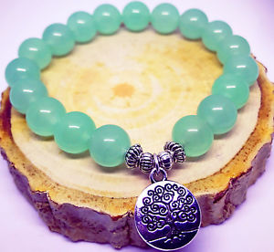 【送料無料】ブレスレット　アクセサリ―　ヒーリングブレスレットクリスタルハートチャクラuk ladies natural stone charm healing bracelet aventurine crystal heart chakra