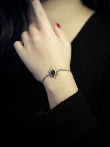 【送料無料】ブレスレット　アクセサリ―　ストラップゴールデンスターエンドブラックレトロシンプル
