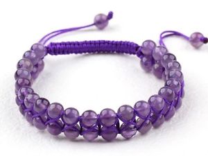 【送料無料】ブレスレット　アクセサリ―　アメジストブレスレットサイズamethyst gemstone bracelet adjustable size