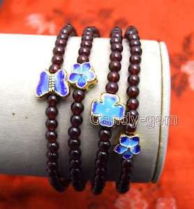【送料無料】ブレスレット　アクセサリ―　ガーネットブレスレットビーズブラ 34mm round high quality natural garnet 27 bracelet and blue beadsbra309