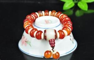【送料無料】ブレスレット　アクセサリ―　ファッションビーズゴムブレスレットブレスレットfashion handknitted natural red white agate beads elastic bracelets bracelets
