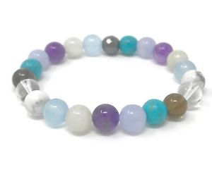 【送料無料】ブレスレット　アクセサリ―　ストレスリリーフパワービーズブレスレットヒーリングクリスタルサイズcalming stress relief power bead bracelet healing crystal gemstone size choice