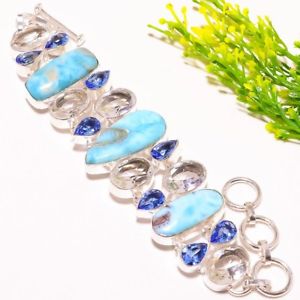 【送料無料】ブレスレット　アクセサリ―　カリブlarimarトパーズタンザナイトジュエリーブレスレット78 sb456caribbean larimar, white topaz, tanzanite fashion jewelry bracelet 78 sb456