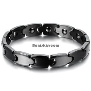 【送料無料】ブレスレット　アクセサリ―　メンズウィメンズブラックヘマタイトセラミックブレスレットカップルクリスマス