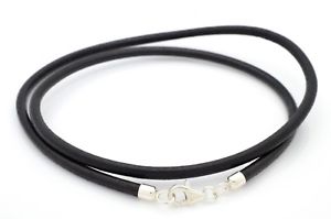 【送料無料】ブレスレット　アクセサリ―　ブラックレザースターリングシルバーブレスレットハンドメイドダブルラップ