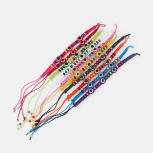 【送料無料】ブレスレット　アクセサリ―　ロットハンドメイドブレスレットビーズwhole lot mixed 50 handmade friendship bracelets cotton w fish eye beads