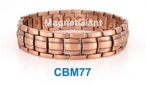 【送料無料】ブレスレット　アクセサリ―　リンクパワーcbm77men copper link high power magnetic bracelet cbm77 14,045円