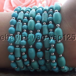 【送料無料】ブレスレット　アクセサリ―　h022015 8 8strands multiトルコブレスレットh022015 8 8strands multi shape turquoise bracelet