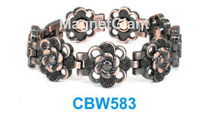 【送料無料】ブレスレット　アクセサリ―　リンクflower copper women high power magnetic link bracelet