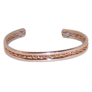 【送料無料】ブレスレット　アクセサリ―　ブレスレットシルバーカフmagnetic solid copper bracelet silver cuff arthritis pain relief therapy jewelry