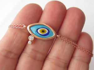 【送料無料】ブレスレット　アクセサリ―　white topaz turkish evil eye rose gold925sterlingblue ceramic braceletwhite topaz turkish evil eye rose gold 925 sterling