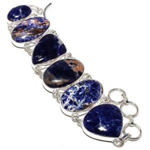 【送料無料】ブレスレット　アクセサリ―　ハンドメイドブレスレットultimate sodalite gemstone jewelry handmade bracelet 78