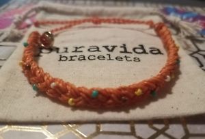 【送料無料】ブレスレット　アクセサリ&mdash;　オレンジシードビーズブレスレットpuravida limited edition orange braided seed bead bracelet｜hokushin