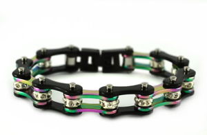【送料無料】ブレスレット　アクセサリ―　オートバイステンレスバイクチェーンブレスレット