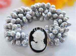 【送料無料】ブレスレット　アクセサリ&mdash;　サウスシーホワイトパールブレスレットnatural 1011mm south sea white pearl bracelet 75｜hokushin