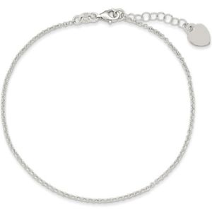 【貨物輸送無料】腕輪 付属物― スターリングシルバーブレスレット925 sterling silver calming heart dangle charm ankle bracelet