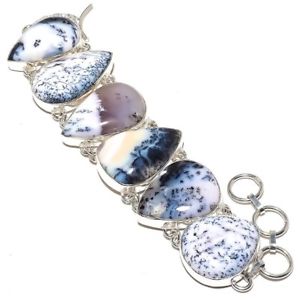 【貨物輸送無料】腕輪 付属物― オパールハンドメイドブレスレットrightful dendrite opal gemstone jewelry handmade bracelet 78