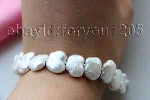【貨物輸送無料】腕輪 付属物― 85 1316mmkeshiパール腕輪14kf179385 genuine natural 1316粍 white reborn keshi pearl bracelet 14k f1793