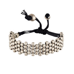 【送料無料】ブレスレット　アクセサリ―　シルバートーンボールラウンドアジャスタブルブレスレット81stgeneration brass silver tone small ball round adjustable bracelet