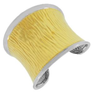 【送料無料】ブレスレット　アクセサリ―　ステンレスシルバーイェローゴールドwomensカフスブレスレットstainless steel silver yellow gold open end womens cuff bracelet