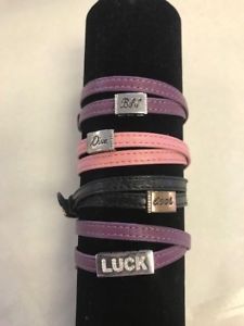 【貨物輸送無料】腕輪 添え物― 命令happy statements leather bracelets