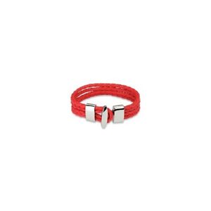 【送料無料】ブレスレット　アクセサリ―　レザーストラップleather strap red 4 strings