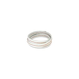 【送料無料】ブレスレット　アクセサリ―　レザーストラップホワイトトリプルストラップleather strap white triple strap