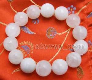 【送料無料】ブレスレット　アクセサリ―　75ブレスレットb411サレ14mmホワイト fashion 14mm white round natural high quality moonstone 75 braceletb411