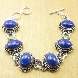 【送料無料】ブレスレット　アクセサリ―　ラピスラズリブレスレットrare lapis lazuli 203 cm bracelet 925 silver plated unusual jewelry