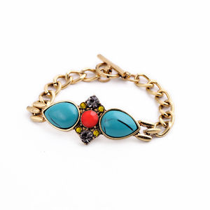 【送料無料】ブレスレット　アクセサリ&mdash;　ブレスレットドロップアールデコオレンジバロックレトロビンテージbracelet drop turquoise blue art deco orange baroque retro vintage ct5｜hokushin