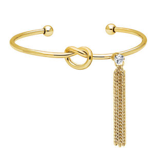 【送料無料】ブレスレット　アクセサリ―　フリンジファッションカフブレスレットberricle goldtone cz fringe love knot fashion cuff bracelet