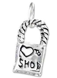 【送料無料】ブレスレット　アクセサリ―　ハートショップショッピングバッグss three dimensional heart to shop shopping bag charm