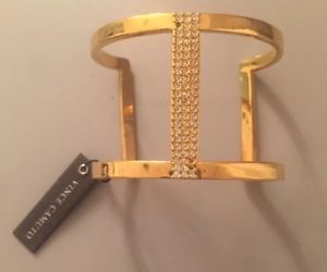 【送料無料】ブレスレット　アクセサリ―　ビンスバーカフブレスレットvince camuto crystal t bar cuff bracelet