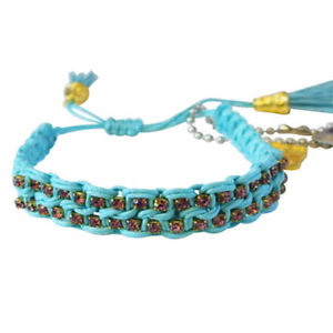 【送料無料】ブレスレット　アクセサリ―　バラゴンザレスリンステーコレクションブレスレットターコイズrose gonzales lindsey strut collection woven boho bracelet turquoise amp; purple