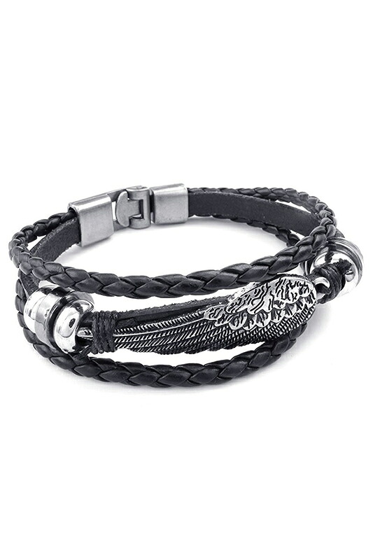 【送料無料】ブレスレット　アクセサリ―　ジュエリーメンズレディースブレスレットブレスレット20xjewelry mens and ladies bracelet, angelic feathered bracelet, leathe a2c7