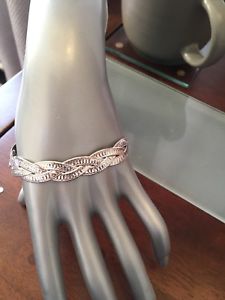 【送料無料】ブレスレット　アクセサリ―　ベロネーゼスターリングシルバーブレスレットveronese sterling silver plaited bracelet fully hallmarked 925