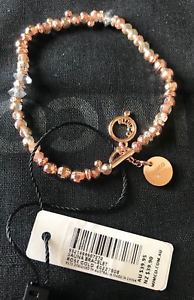 【送料無料】ブレスレット　アクセサリ&mdash;　サウナローズゴールドトーンブレスレットドルストレッチmimco sauna rose gold tone crystal stretch bracelet authentic rrp 3995｜hokushin