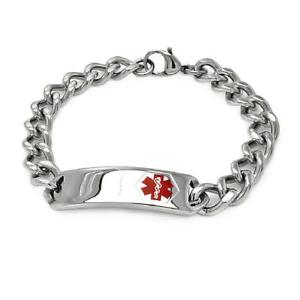 【送料無料】ブレスレット　アクセサリ―　80 ステンレスidブレスレット80 stainless steel medical id bracelet