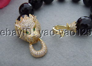 【送料無料】ブレスレット　アクセサリ―　オニキスクラスプs032114 18mm natural onyx braceletcz clasp