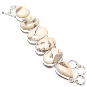 【送料無料】ブレスレット　アクセサリ―　ピーナッツウッドジャスパーカボションブレスレットpeanut wood jasper cabochon 66 gm gemstone jewelry bracelet ad344 750