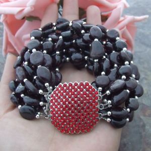 【送料無料】ブレスレット　アクセサリ―　ガーネットブレスレットガーネットブレスレットgarnet bracelet 9 strands natural red garnet bracelet 8