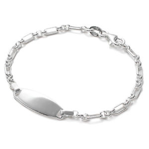 【送料無料】ブレスレット　アクセサリ―　スターリングシルバーブレスレット925 sterling silver cute 6 engravable childs id bracelet