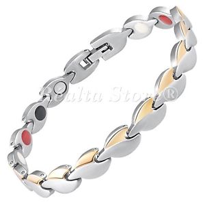 【送料無料】ブレスレット　アクセサリ&mdash;　レディースヒーリングブレスレットバイオエネルギーladies magnetic healing bracelet pain relief magnetic therapy bio energy gsl4｜hokushin 15,385円